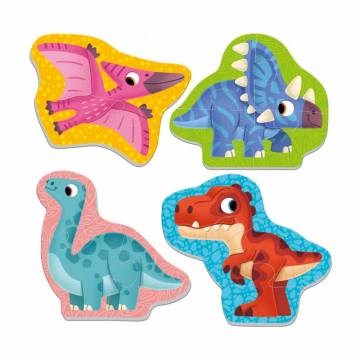 Развивающие мягкие беби-пазлы Vladi Toys Малыш сможет, Динозавры, 4 пазловые картинки, от 4 лет (VT1106-93) Развивающие мягкие беби-пазлы Vladi Toys Малыш сможет, Динозавры, 4 пазловые картинки, от 4 лет (VT1106-93)