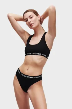 Женский черный топ IKONIK 2.0 RACER Черный S Karl Lagerfeld 235W2112