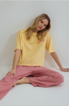 Reserved - Бавовняний піжамний комплект - червоний - 097HQ-33X