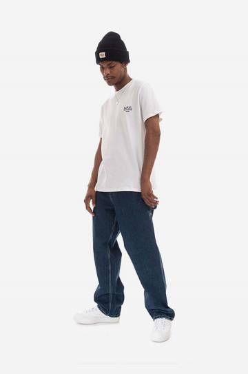 Хлопковая футболка A.P.C. Raymond цвет белый однотонная COEZC.H26840-WHITE Хлопковая футболка A.P.C. Raymond цвет белый однотонная COEZC.H26840-WHITE