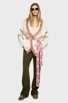 Женский белый шерстяной кардиган Alpa Белый XS-S ZADIG&VOLTAIRE KWCO01539_CREAM