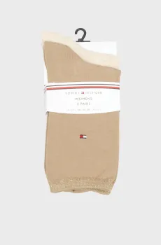Женские бежевые носки (2 пары) CASUAL Бежевый 39-42 Tommy Hilfiger 371221