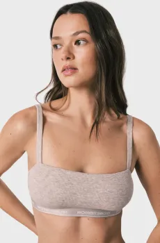 Женский бежевый топ Бежевый S womensecret 5053889