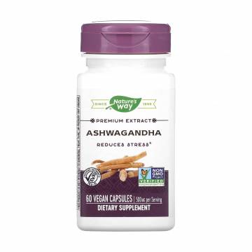 Ашваганда Natures Way Ashwagandha 500 мг, 60 капсул Ашваганда Natures Way Ashwagandha 500 мг, 60 капсул