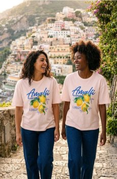 Бавовняна oversize футболка з принтом - кремовий