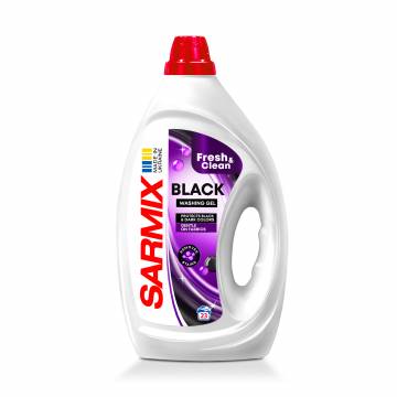 Гель для стирки Sarmix Fresh & Clean Washing Gel, Black, 23 стирки, 900 мл Гель для стирки Sarmix Fresh & Clean Washing Gel, Black, 23 стирки, 900 мл