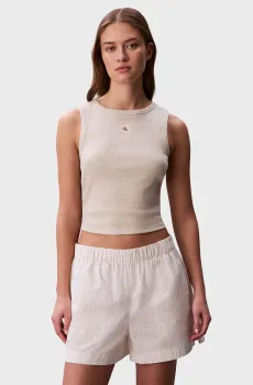 Женские белые шорты в полоску POPLIN Белый XS Calvin Klein Jeans LV047F628G