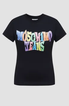 Женская черная футболка Черный XS Moschino A0708.3262;2555