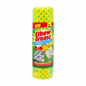 Универсальные скраб-салфетки для уборки Elbow Grease Power Cloths в рулоне, 7 шт