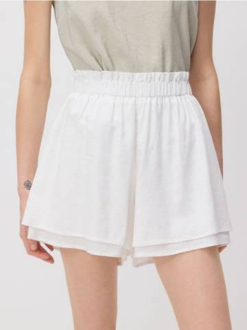 Reserved - LADIES` SHORTS - білий - 168BP-00X Reserved - LADIES` SHORTS - білий - 168BP-00X