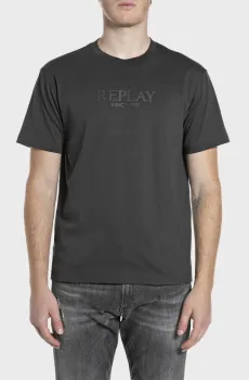 Мужская темно-серая футболка Серый XL Replay M3341 .000.2660
