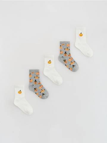 Reserved - Шкарпетки, набір з 5 - кремовий - 758GQ-01X