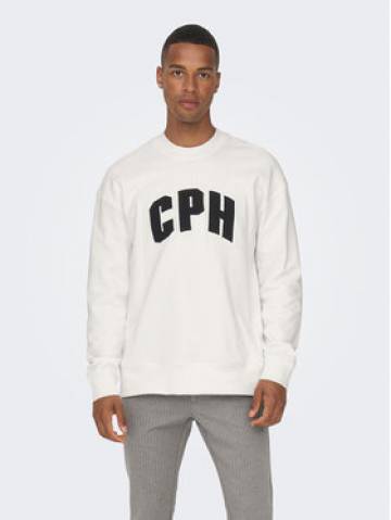 Only & Sons Світшот 22026376 Écru Regular Fit Only & Sons Світшот 22026376 Écru Regular Fit