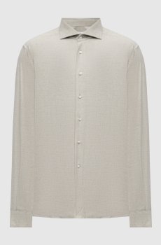 Зеленая рубашка с хлопком