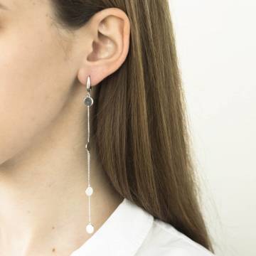 Серебряные серьги с кружочками 122297 Серебряные серьги с кружочками 122297