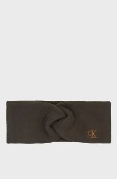 Женская темно-коричневая повязка FINE RIB TWIST Коричневый ONESIZE Calvin Klein LV04F8019G