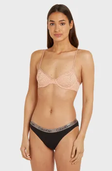 Женский бежевый бюстгальтер UNLINED Бежевый 32B Calvin Klein 000QF7342E