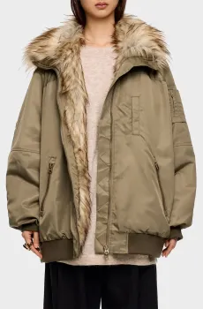 Женская оливковая куртка Оливковый S Bimba Y Lola 252BR0466.10531