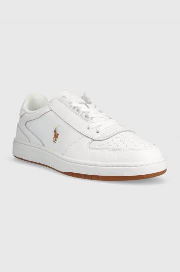 Кожаные кроссовки Polo Ralph Lauren Hanford цвет коричневый 809877610004 Кожаные кроссовки Polo Ralph Lauren Hanford цвет коричневый 809877610004
