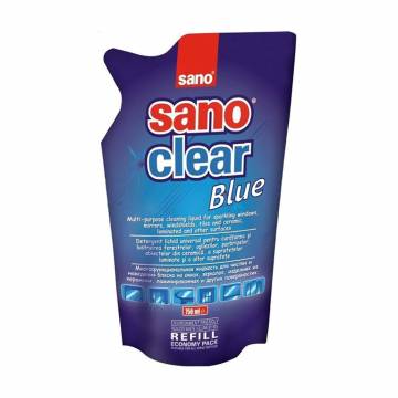 Средство для мытья стекол SANO Clear Blue, 750 мл (запаска) Средство для мытья стекол SANO Clear Blue, 750 мл (запаска)