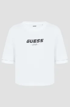 Женская белая футболка Белый S Guess V4GI11.JA914;G011