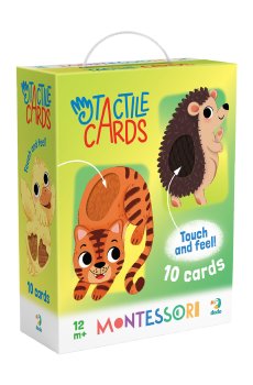 Набор карт с тактильными элементами DoDo Монтессори. Малыши животных, от 1 года, 10 карт (301230)