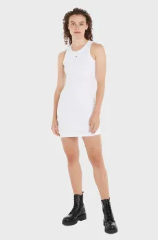 Женское белое платье TJW ESSENTIAL RIB TANK BODYCON Белый L Tommy Jeans DW0DW15344
