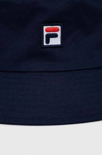 Шляпа из хлопка Fila цвет синий хлопковый Шляпа из хлопка Fila цвет синий хлопковый