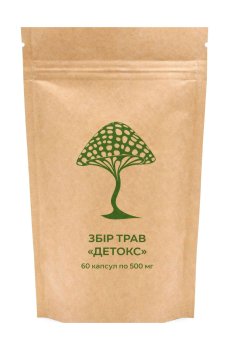 Сбор трав Дідусь Мухомор Детокс 500 мг, 60 капсул