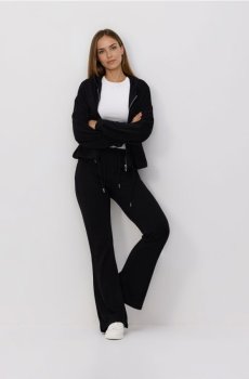 Reserved - Штани кльош з віскозою - чорний - 017HT-99X