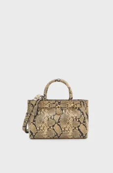 Женская бежевая сумка с узором AMERICAN ICON SNAKE Бежевый ONESIZE Tommy Hilfiger AW0AW18818