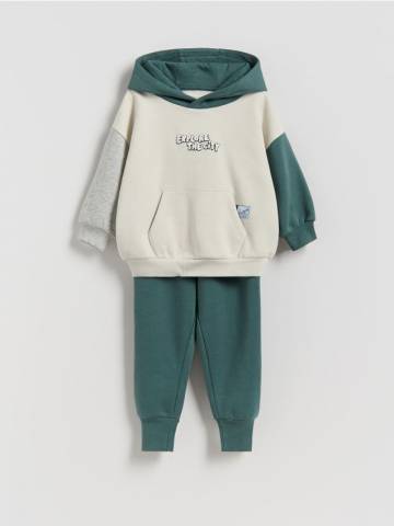 Reserved - Бавовняний комплект - синьо-зелений - 042FK-67X