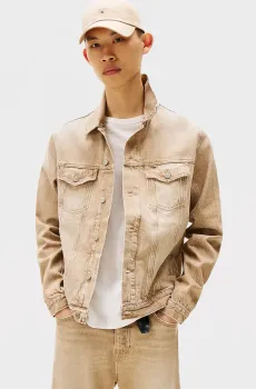 Мужская бежевая джинсовая куртка RYAN RGLR TRCKR JCKT BI9009 Бежевый S Tommy Jeans DM0DM21857