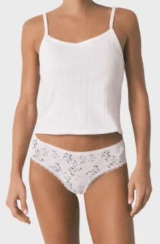 Женские белые трусики с узором Белый XL womensecret 873938