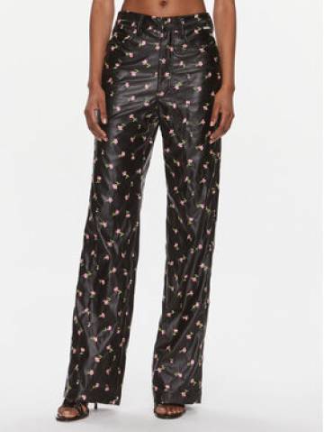 ROTATE Штани зі штучної шкіри Printed Straight Pants 1120042890 Чорний Regular Fit ROTATE Штани зі штучної шкіри Printed Straight Pants 1120042890 Чорний Regular Fit