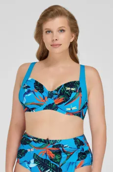 Женский синий лиф от купальника с узором Синий 40F MARC&ANDRE L2104-YP-512