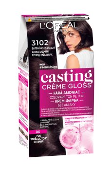 Уценка! Безаммиачная краска для волос LOreal Paris Casting Creme Gloss 3102 Шоколадний Холодний атлас, 180 мл