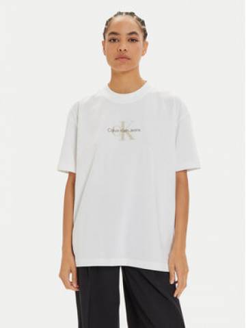 Calvin Klein Jeans Футболка Monologo J20J224242 Білий Relaxed Fit Calvin Klein Jeans Футболка Monologo J20J224242 Білий Relaxed Fit