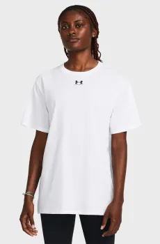 Женская белая футболка Campus Oversize SS Белый M Under Armour 1387193-100