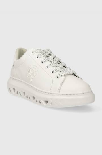 Кожаные кроссовки Karl Lagerfeld KAPRI KITE цвет белый KL64530N Кожаные кроссовки Karl Lagerfeld KAPRI KITE цвет белый KL64530N