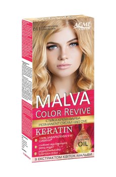 Стойкая крем-краска для волос Malva Color Revive 011 Светящийся блонд, 105 мл
