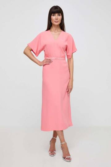 Платье BOSS цвет розовый maxi oversize 50512822 Платье BOSS цвет розовый maxi oversize 50512822