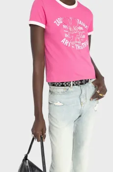 Женская розовая футболка Woos Розовый M ZADIG&VOLTAIRE JWTS02854_LADY