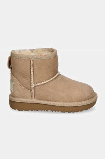 Детские замшевые сапоги UGG CLASSIC MINI II цвет бежевый 1017715T Детские замшевые сапоги UGG CLASSIC MINI II цвет бежевый 1017715T