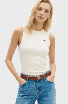Женская жемчужная майка SLIM CODY Жемчужный XS Tommy Hilfiger WW0WW47806