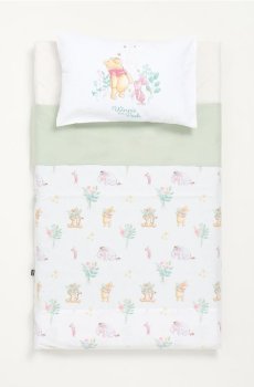 Комплект бавовняної постільної білизни Winnie the Pooh - різнобарвний