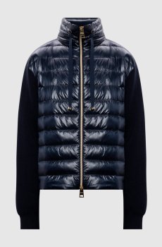 Синяя комбинированная куртка