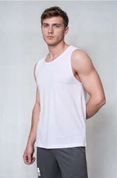 Хлопковый танк-топ - білий