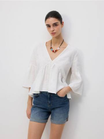 Reserved - Джинсові шорти з закладеними штанинами - темно-синій - 7790B-59J