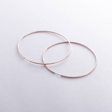 Серьги - кольца в красном золоте (6.8 см) с05695 Серьги - кольца в красном золоте (6.8 см) с05695